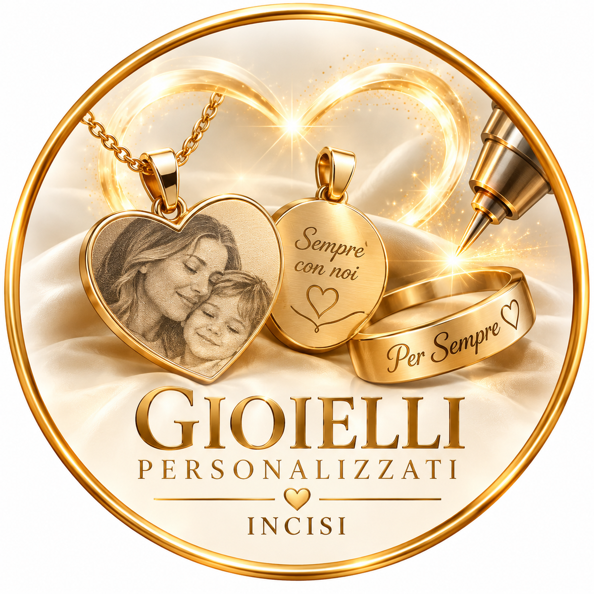 Gioielli personalizzati incisi