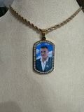 Collana forma militare con strass